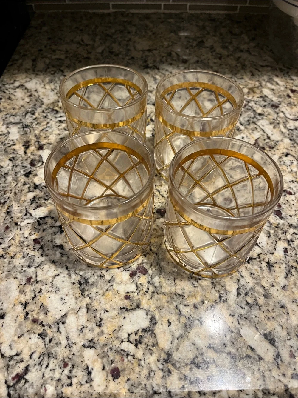 Target Gold-Trim Clear Glass Tumbler Set - 4 Pack